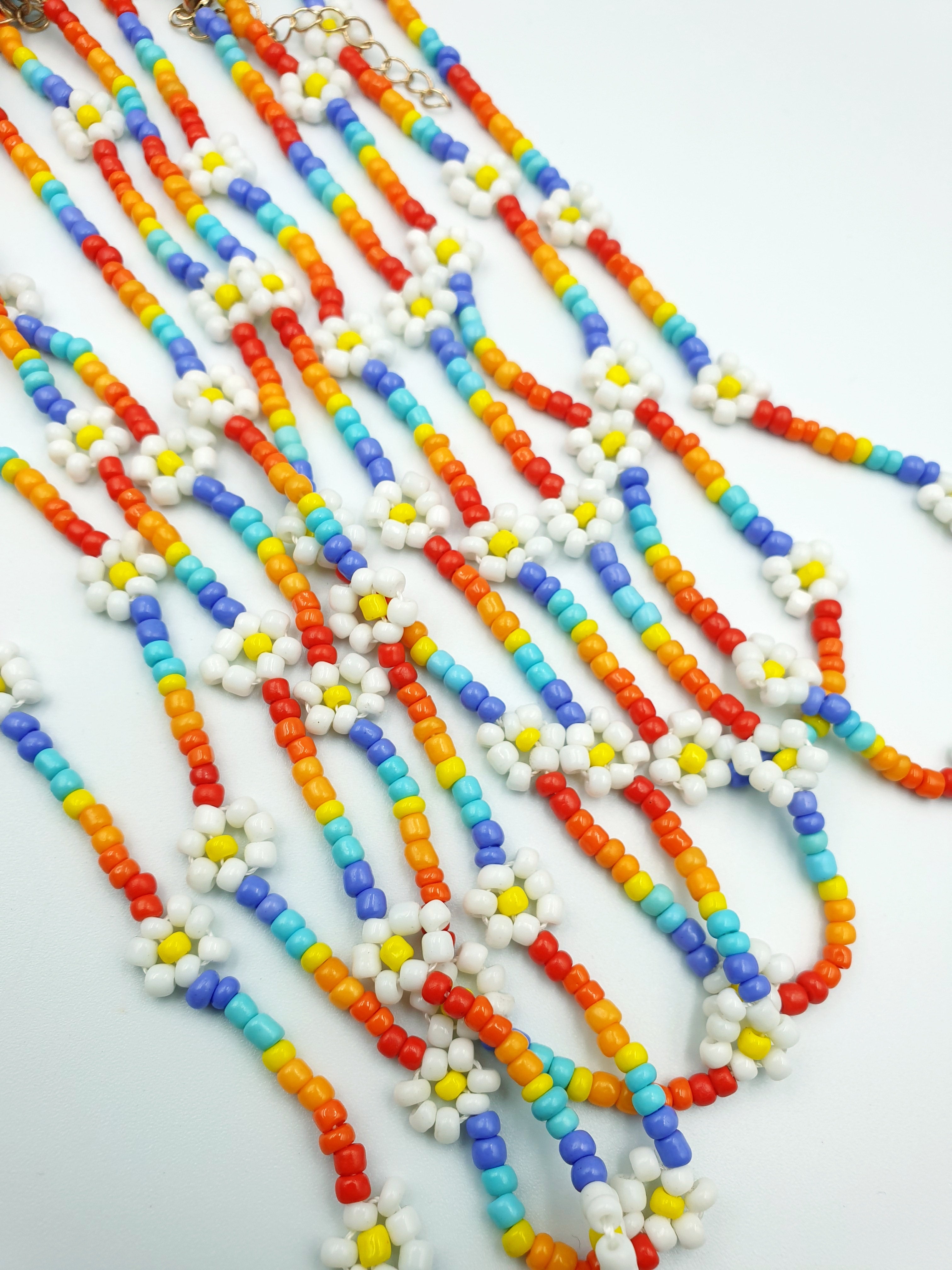 Floral Vibgyor Hand Beaded Necklace – Spoil Me Silly by Sonali